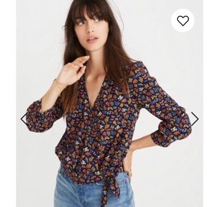 Madewell Wrap Top in Garden Party
